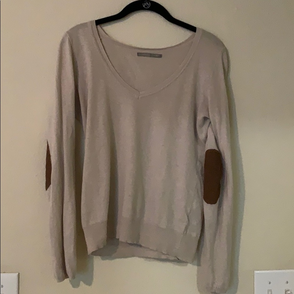 Suede elbow patch sweater